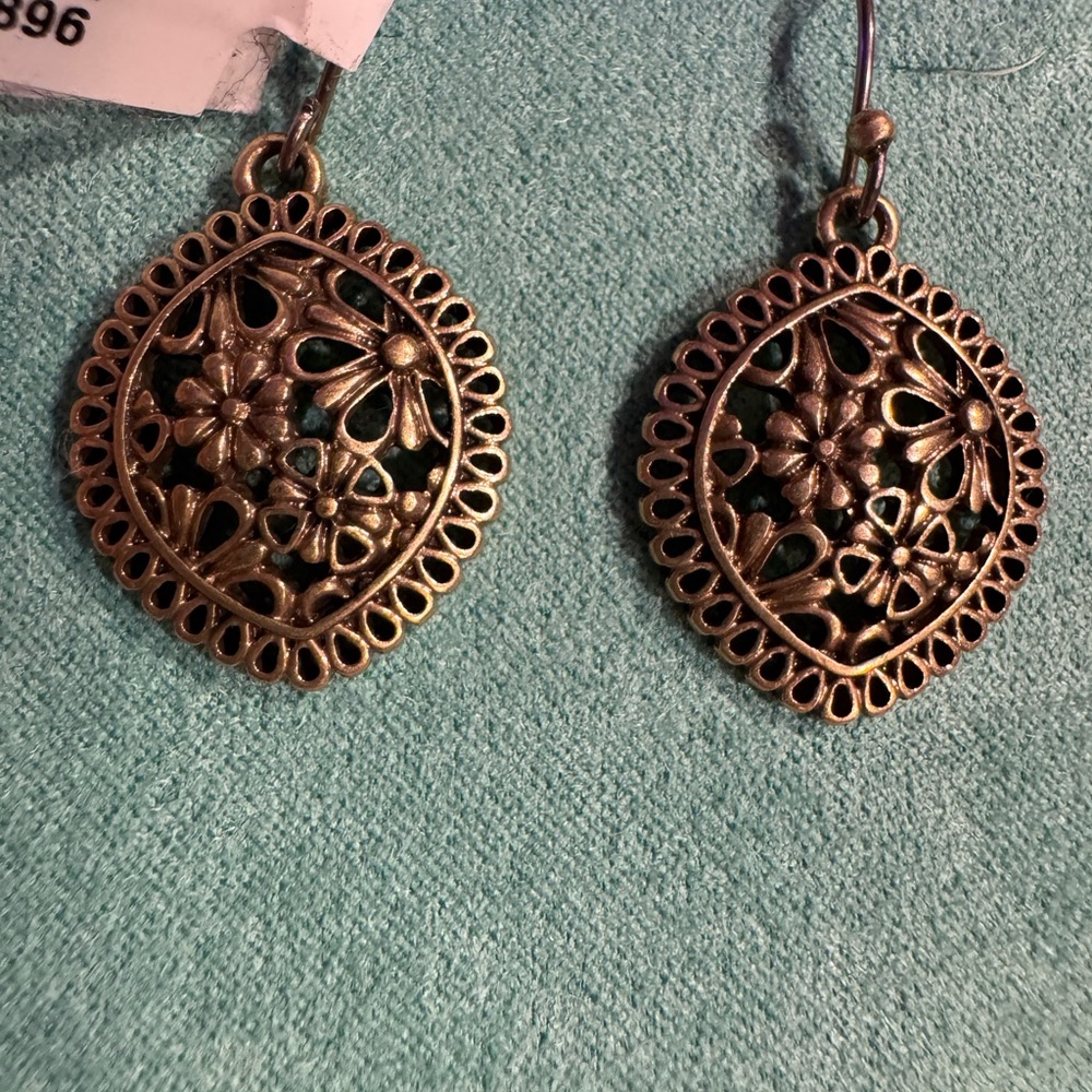 Lucky Brand Intricate Gold-Tone Earrings - Picture 2 of 3